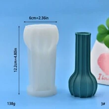 1 szt. Forma na świecę geometryczną - silikonowa forma na cylindryczną, falistą kolumnę geometryczną