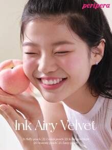 Peripera K-Beauty Ink Airy 絲絨唇釉，高顯色、長效持久、輕盈無感、無麩質、無防腐劑，絲絨霧面液態唇膏，滑順持久 - #21 Fluffy Peach - 查看 3