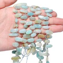 1 Strand 10-14mm Irregular Natural Gravel Chips Stone Beads, Crystal Jade Stone For Earrings Bracelet Necklace Beading Diy Charm Jewelry Accessories 7.5inch - Irregular Stone Beads - View 12