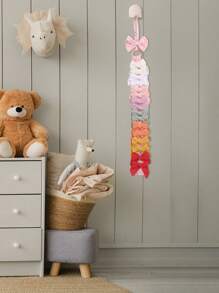 1 pièce Pince à cheveux en forme de nœud, support en tissu, convient pour les bébés filles. Accessoire de stockage doux en tissu pour les cheveux, rack mural pour cheveux, présentoir mural pour accessoires de cheveux pour enfants