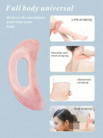 1pc Resin Neck Scraping Gua Massage Board With Scraping Gua Tool, Suitable For Abdomen, Back, Limbs And Meridians, Dedicated SPA Beauty Tool, ABS Scraping Gua Board For Body Back And Face, Manual Reusable For Muscle Relaxation