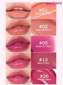 Peripera K-Beauty Tint mit Tintenfischeffekt, Water Bare Tint, Mirror Watery Lipgloss, Glass Lipgloss, Lippenvolumenvergrößernd, natürlich feuchtigkeitsspendend, leicht, strahlungsfördernd, langanhaltend, angenehm, nicht kleberig, maskenfreundlich, ohne Weißfilmbildung, K-Beauty, koreanisches Make-up