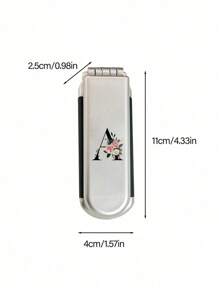 Gương trang điểm và làm tóc gấp gọn 2 trong 1 – Di động, để bàn, họa tiết hoa chữ cái đen A-Z, dụng cụ làm đẹp hiện đại cho du lịch, lược gấp kèm gương trang điểm, dễ mang theo, hoàn hảo cho du lịch, lược đệm khí đa năng, lược massage da đầu (Không bao gồm Q/U/X) - Bạc - Xem 8