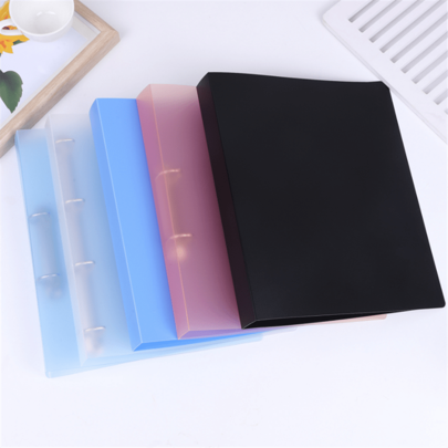 1 pièce Porte-documents A4 avec reliure à 4 anneaux en D, organisateur de documents transparent en PP imperméable à 2 trous, fournitures scolaires
