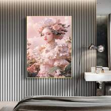 Beautiful Women Wall Art, Wildflower Landscape Print, Abstract Flower Spring Print, Flower Meadow, Vintage Style Art, Modern Decor Poster, Poster Prints, Framed And Ready To Hang. (30x45cm)12x18inch Framed