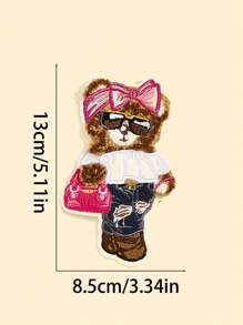 1 pieza Parche bordado de oso mini lindo, aplicación decorativa para planchar en camiseta, sudadera, chaqueta, ropa - Multicolor - Ver 10