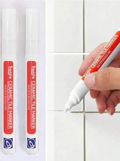 1pc Tile Gap Color Repair Pen, Waterproof, Mildewproof, White Board Marker, Filler Pen