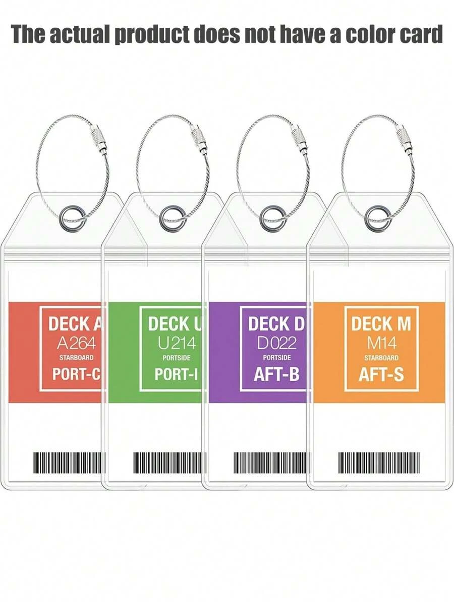 Luggage Tag For Cruise Ship Essentials, Cruise Luggage Tag Holder, Clear Cruise Luggage Tags For All Cruise Lines Travel Essentials ,For Travel Backpack Luggage Suitcase Travel Gear ,Back To School Workout School Supplies, Holiday Camping Holiday Essentials, Vacation Accessories Suitcase Tag - Multicolor - View 1