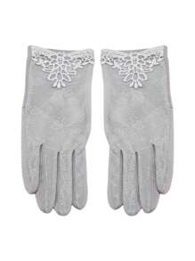 New 1 Pair Fashion Women Summer Sun Gloves Thin Layered Lace Design Comfortable Casual Breathable Summer Spring Hand Protection Short Gloves Outdoor Riding Cycling Hiking Driving Touch Screen Sunscreen Gloves - Multicolor - View 13