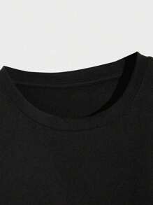 Happy Valentine'S Day Men's DJ Turntable 1210 MK2 Exploded Blueprint Design Round Neck Casual T-Shirt, 220gsm Heavy Pure Cotton T-Shirt(1PC) - Black - View 4