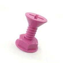 1set Cute Colorful Large Screw Hook, Flexible Combinable Hook, Traceless Self Adhesive Hanging Hook, For Home - Color - View 9