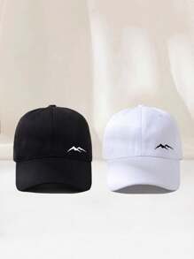 2pcs Unisex Solid Color & Printed Baseball Cap, Sun Hat Suitable For Daily Use, Hiking, Cycling, Motorcycle Riding - Multicolor - View 7