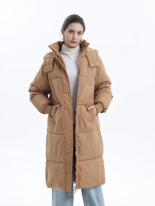 Long Puffer Jacket For Women,Ultra Soft Winter Coat Hooded, Waterproof And Windproof, Ladies Warm Winter Jacket