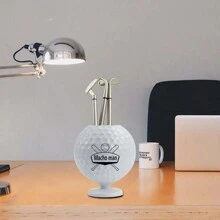 Customizable Golf Ball Pen Holder With Various Texts Or Logos, Creative Golf Pen Holder Customization, Customizable Golf Supplies - White - View 6