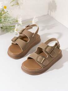 Sandalias para niños 2025, tipo plataforma, suela blanda, cómodas, de estilo deportivo y escolar, resistentes al desgaste, con amortiguación, de estilo casual, para niños y niñas