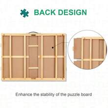 ALL4JIG 2000PCS Portable Puzzle Table With Legs, Adjustable Jigsaw Wooden Puzzle Board With 4 Drawers & Cover Birthday Gift For Mom, 3-Tilting-Angle Jigsaw Puzzle Table For Adults - 棕色 - 查看 6