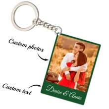 1pc Personalized Letter Acrylic Photo Keychain, Customized Couple/Name/Text Color Acrylic Keyring, Valentine's Day, Graduation, Birthday, Anniversary, Father's Day, Mother's Day, Best Friend, Gift For Him/Her