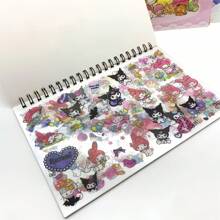 Sanrio 10pcs/Set New Sanrio Cartoon Sticker Memo Book, Includes Characters Like , Melody, And Hello Kitty,School Supplies,Back To School