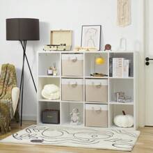Cube Storage Bin, 13 Inch Cube Storage Organizer, Collapsible Storage Bins With Metal Frame - trắng - Xem 11
