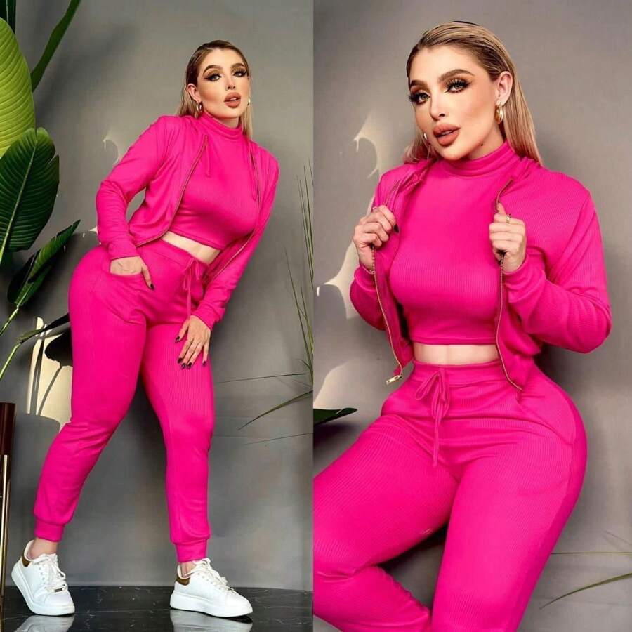 conjunto 3 piezas - Rosa Fucsia - Ver 1