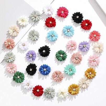 12/30 chiếc vải đính đá hoa cúc nhỏ, đồ trang trí tự làm cho giày dép, mũ, quần bó, hoa tai, quần áo búp bê, phụ kiện trang sức quà tặng sinh nhật tốt nghiệp, đồ trang trí mùa thu, mùa thu