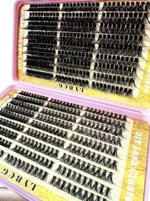 1片装 30D/40D/50D/60D/80D/100D 540/60簇 10-18mm 0.07mm CC卷翘簇状假睫毛，自然妆效，混合装，DIY睫毛嫁接，浓密假睫毛簇 - CC - 查看 6