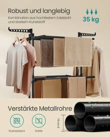 SONGMICS Drying Rack - สีดำ - ดู 4