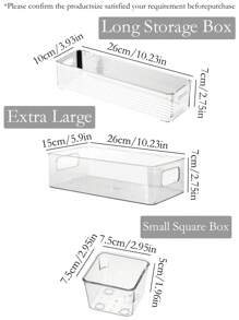 1pc Large Capacity Storage Box, Makeup And Tool Organizer Basket For Nail Polish, Perfume, Lipstick, Makeup Brushes, Eyebrow Pencils, Face Masks Etc. Simplistic Transparent PET Material, Stackable, Portable For Bathroom, Bedroom, Living Room, Dorm