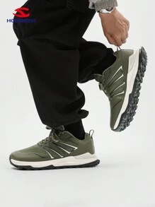 HOBIBEAR Men's Sports Shoes, Outdoor Hiking Shoes, Low-Cut Climbing Shoes, Winter Fashion Casual Shoes, Suitable For Fitness And Travel - Army Green - View 3