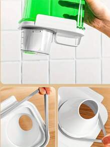 1pc [Size L | 2.3L]Washing Powder Storage Box, Washing Powder Rack, Large Capacity Washing Powder Dispenser Of With Measuring Cup, Sealed Washing Powder Storage Container, Household Washing Powder Storage Bucket,Grains - Clear - View 5