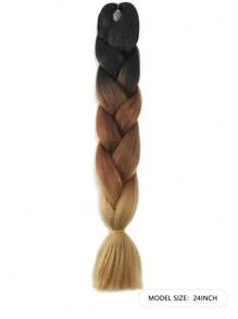 1入組漸層棕色的編織接髮,合成纖維高溫巨大編織頭髮扭結勾織編織頭髮適合女士 - 漸層 - 查看 10