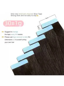 Tape In Hair Extensions Human Hair Seamless Remy Human Hair Tape In Extensions 20pcs 30g/Pack Purple Color
