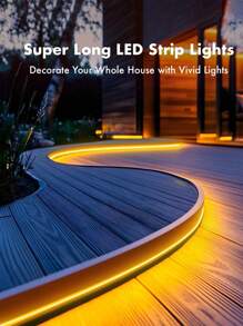 1 个大号外壳蓝牙霓虹灯带，带 APP 智能控制，电视背景 LED 灯条，RGB 霓虹灯防水，适用于电视显示器背景照明，家庭聚会节日装饰，室内客厅卧室游戏室氛围照明