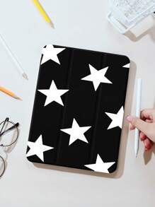 1 件星形图案扁平保护壳，兼容 iPad 10.2、iPad Pro 11 英寸 2021/2020/10th Gen/Mini4/5/6、Galaxy Tab A8 10.5 英寸 2022、Matepad 10.4 英寸/Tab，带铅笔槽，防摔，平板电脑支架保护套