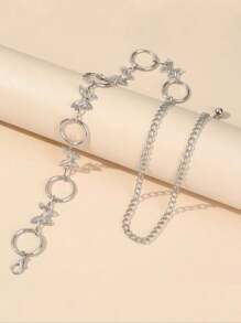 Women's Butterfly Metal Chain Belt - 銀色 - 查看 3