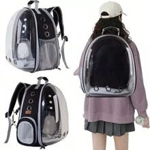 NetHong Astronaut Window Dog Cat Pet Travel Bag Carrier Breathable Transparent Backpack - Black - View 7