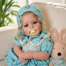 DreamyDolly 18 Inch Realistic-Newborn Baby Dolls  Lifelike Reborn Baby Dolls Blond Girl Handmade Real Life Dolls With Clothes For Kids Age 3+ Realistic Babies,Baby ,Reborn Baby ,Kids Toy,Realistic,Lifelike Baby Dolls,Toys ,Doll Toys   Realistic Newborn Baby Dolls - Lifelike Reborn Blond Girl Doll, Handmade Handcrafted With Soft Vinyl Body, Realistic Features, Blonde Hair, Complete Outfit Set - Perfect For Kids Age 3+ Pretend Play, Roleplay, Nursery Games & Birthday Gifts - Realistic Babies, Baby , Reborn Babies, Kids Toys, Lifelike Baby Dolls, Blond Girl Dolls, Handmade Dolls, Soft Body Dolls - Multicolor - View 8