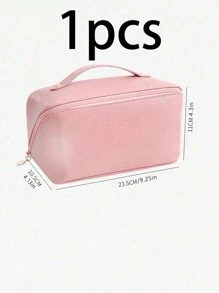 1 Stück modische, hochkapazitive Kosmetiktasche für Damen, tragbare Reisetasche, Aufbewahrungsorganizer für Sommer, Urlaub, Zuhause, Badezimmer, Ferien Make-up Organizer, Badezimmer Accessoires, Schulanfang