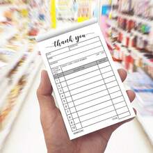 5 دفاتر إيصالات شكر لك، نسخة كربونية من نموذج الإيصال، دفتر فواتير للمتاجر والمستودعات والمكاتب والمطاعم، بمقاس 3.4 * 5.5 بوصة
