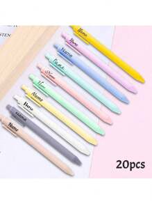 1/2/5/10/20pcs Custom Engraving Color Ballpoint Pens, Back To School Supplies For Kids, Personalized Pens Ballpoint With Name, Personalized Wedding Pen, 14.4cm/5.66in, Pink/White/Mint Green/Sky Blue/Light Blue/Yellow/Light Yellow/Light Purple/Purple/Skin Color, Customized Couple Pen, Personalized Bridesmaid Pen, Groomsman Pen, Office Decor - Multicolor - View 11