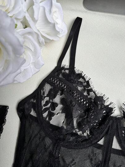 Lingerie Women Kanten Corset Slipje Outfits Garter Sets, Rave Going Out view 6