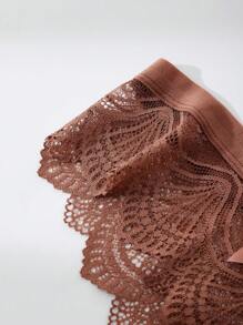 3 件装女士蕾丝蝴蝶结性感丁字裤 - 彩色 - 查看 5