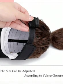 Synthetic Hat Wig Ponytail Adjustable Ladies Ponytail Wig 12-Inch Baseball Cap Wig Sporty Style Wavy High Ponytail Suitable For Ladies To Wear Daily. - 彩色 - 查看 6