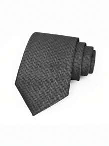 1 pieza Corbata casual y de negocios de unicolor de poliéster, a cuadros pequeños en color burdeos y negro, unisex, para todas las estaciones para hombres - Multicolor - Ver 15