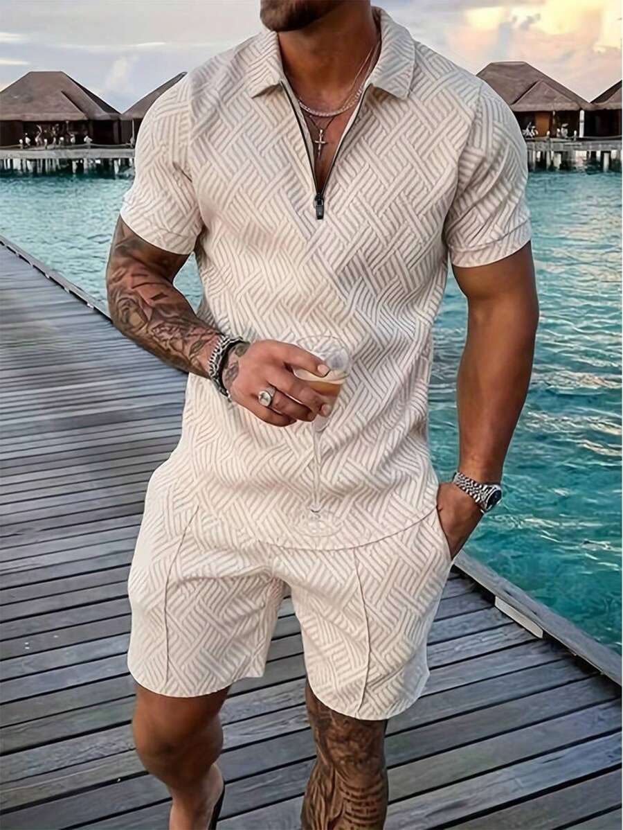 Fashion Men Casual Set Sreetwear 3D Digital Printing Short