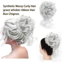 Extensión de cabello sintético rizado y elegante de 11 pulgadas en forma de rosquilla para mujer - Fácil de peinar para uso diario y fiestas