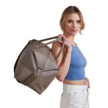 Babybugz Boutique Duffle Bag (Taupe) - 100% Polyurethane