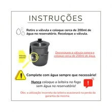 Leiteira, Fervedor de Leite com Apito 1,5L em alumínio polido - Prata - Visão 3