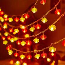 1pc Chinese Lantern String Lights For Lunar New Year Decoration, Battery Powered String Lights (Batteries Not Included) - Multicolor - View 3