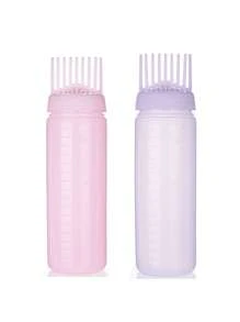 1/2件套喷雾瓶套装,180毫升洗发水瓶,染发剂瓶,沙龙造型套装,深层清洁洗发水瓶,发根刷,带刻度的护发油涂抹瓶,适用于染发、返校、旅行、女士发饰、美发工具、吹风机、头发、美发师、美发造型工具、护发产品、发饰、发际线刷 - 彩色 - 查看 13